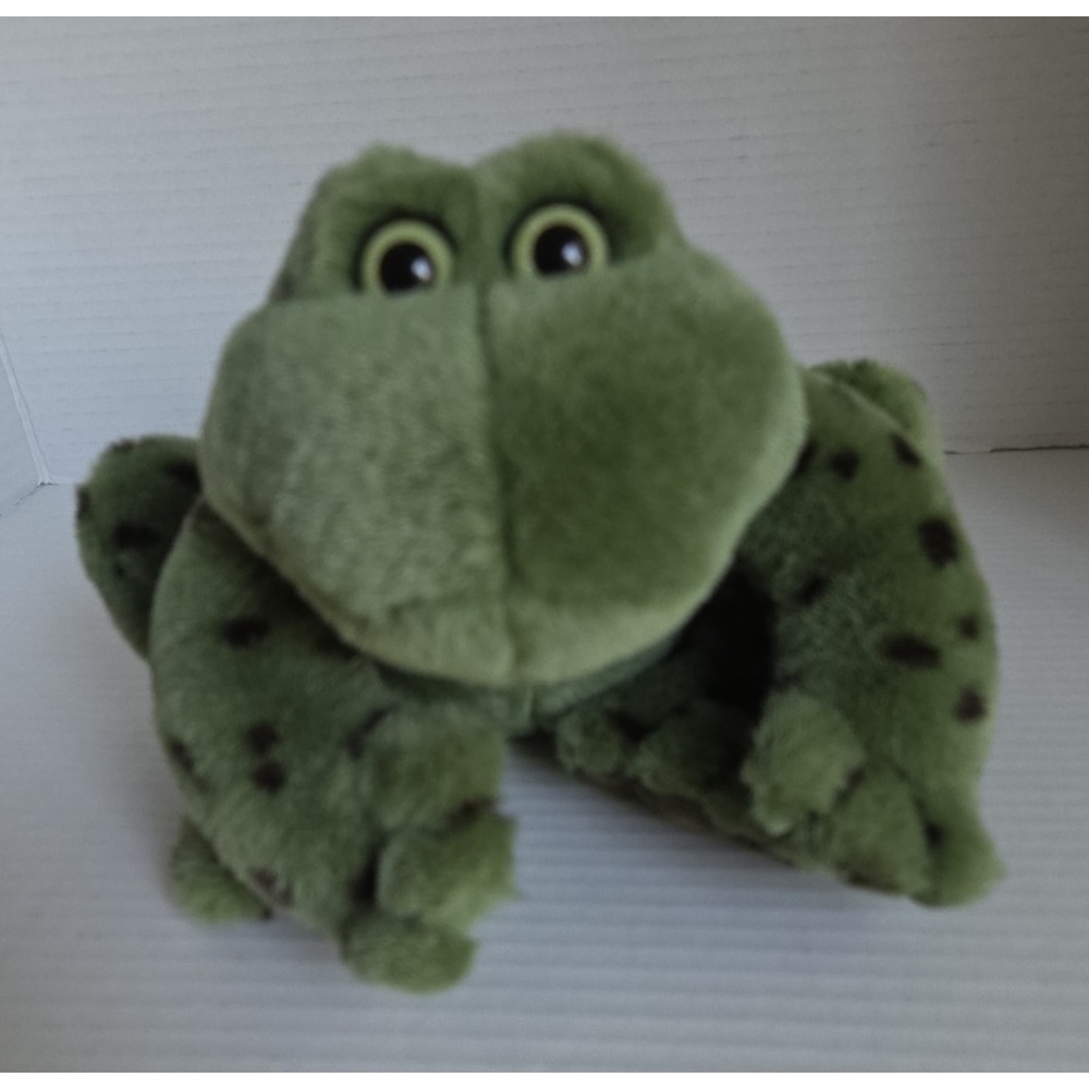 Vintage Gund Plush Jeremiah The Bull Frog With Croaking Noises Green Toad 6106